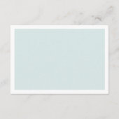 Carte D'accompagnement Mariage bleu classique qui souhaite bien. Élégant (Dos)