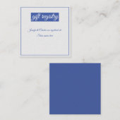 Carte D'accompagnement Mariage Bleu et Blanc (Devant / Derrière)