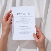 Carte D'accompagnement Mariage bleu foncé