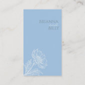 Carte D'accompagnement Mariage bleu minimaliste (Dos)