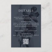 Carte D'accompagnement Mariage bleu Moody foncé (Devant)