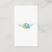 Carte D'accompagnement Mariage Blue Floral Photo Registry Insérer une car (Dos)