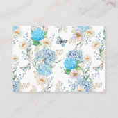 Carte D'accompagnement Mariage Blue Hydrangea (Dos)