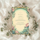 Carte D'accompagnement Mariage Blush Blue Garden