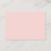 Carte D'accompagnement Mariage Blush Rose Perles & Prosecco Personnalisé (Dos)