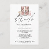 Carte D'accompagnement mariage bohème tropical (Devant)