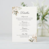 Carte D'accompagnement Mariage Boho espagnol Détalles de la Boda (Debout devant)