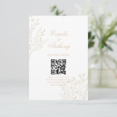 Carte D'accompagnement Mariage Boho Floral Corner beige (Debout devant)