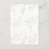 Carte D'accompagnement Mariage Boho Floral Corner beige (Dos)