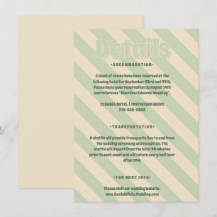Carte D'accompagnement Mariage Boho Super coloré rétro