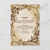 Carte D'accompagnement Mariage botanique Art Nouveau Gold (Devant)