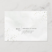 Carte D'accompagnement Mariage botanique Dusty Blue Eucalyptus RSVP (Dos)