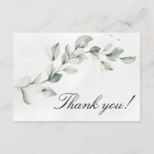 Carte D'accompagnement Mariage botanique Dusty Blue Eucalyptus RSVP Enclo (Devant)