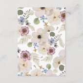 Carte D'accompagnement Mariage botanique floral moderne (Dos)