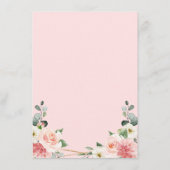 Carte D'accompagnement Mariage botanique géométrique rose pâle (Dos)