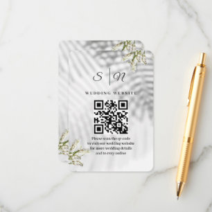 Carte D'accompagnement Mariage Botanique Minimaliste Élégant