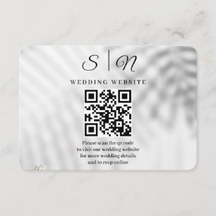 Carte D'accompagnement Mariage Botanique Minimaliste Élégant