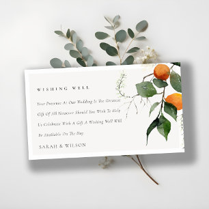Carte D'accompagnement Mariage Botanique Orange Blossom Souhaite Bien