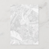 Carte D'accompagnement mariage botanique tropical feuille (Dos)