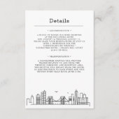 Carte D'accompagnement Mariage Brooklyn | Informations sur le client (Devant)