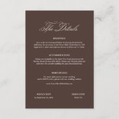 Carte D'accompagnement Mariage Brown (Devant)