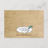Carte D'accompagnement Mariage Burlap et Birch Posh (Dos)