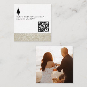 Carte D'accompagnement Mariage Cake Photo Code QR