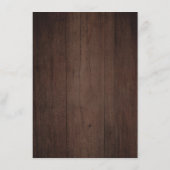 Carte D'accompagnement Mariage campagnard de Boho Rustique Floral de la m (Dos)