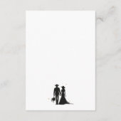 Carte D'accompagnement Mariage campagnard noir et or (Dos)