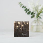 Carte D'accompagnement Mariage campagnard Rustique à cordes de bois (Debout devant)