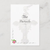 Carte D'accompagnement Mariage catholique Rose nuptial (Devant)