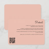 Carte D'accompagnement Mariage céleste d'or rose (Devant / Derrière)