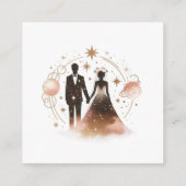 Carte D'accompagnement Mariage céleste d'or rose (Dos)