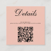 Carte D'accompagnement Mariage céleste d'or rose (Devant)