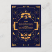 Carte D'accompagnement Mariage Céleste Élégant (Devant)
