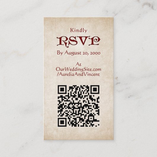 Carte D'accompagnement Mariage celtique des épées (Devant)