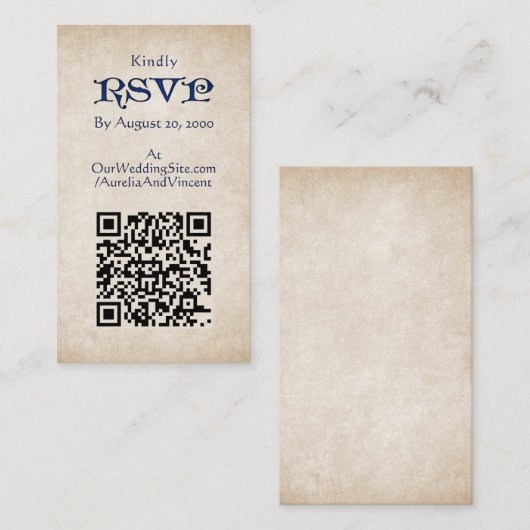 Carte D'accompagnement Mariage celtique des épées (Devant / Derrière)