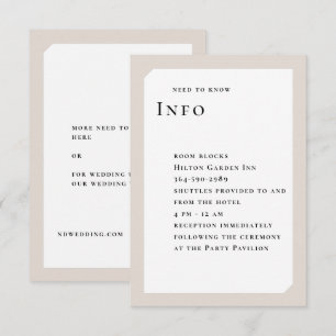 CARTE D'ACCOMPAGNEMENT MARIAGE CERCLE CHIC