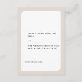 CARTE D'ACCOMPAGNEMENT MARIAGE CERCLE CHIC (Dos)