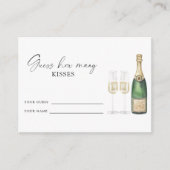 Carte D'accompagnement Mariage champagnisé - devinez combien de baisers (Devant)