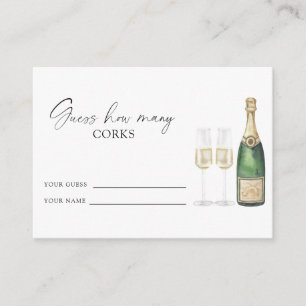 Carte D'accompagnement Mariage champagnisé - devinez combien de bouchons