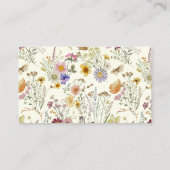 Carte D'accompagnement Mariage champêtre Bohème aux fleurs sauvages souha (Dos)