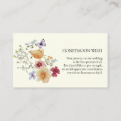 Carte D'accompagnement Mariage champêtre Bohème avec fleurs sauvages (Devant)