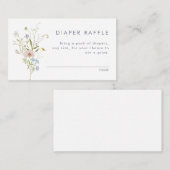 Carte D'accompagnement Mariage Champêtre Pastel aux Fleurs Sauvages (Devant / Derrière)