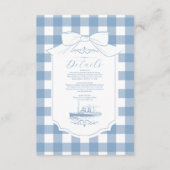 Carte D'accompagnement Mariage Chic Nautique Coquette Bow (Devant)