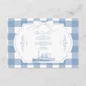 Carte D'accompagnement Mariage Chic Nautique Coquette Bow (Devant)