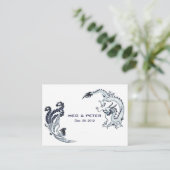 Carte D'accompagnement Mariage chinois Dragon-Phoenix moderne RSVP (Debout devant)