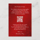 Carte D'accompagnement Mariage chinois QR Code argent cadeau (Devant)