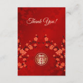 Carte D'accompagnement Mariage chinois QR Code argent cadeau (Dos)