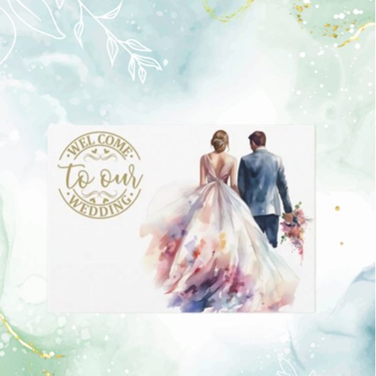 Carte D'accompagnement Mariage classique Boho Floral